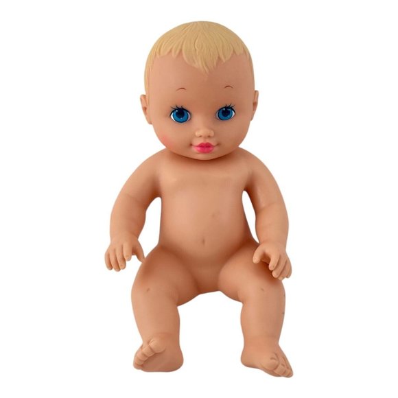 Lauer Toys Toys 991 Lauer Toys Water Baby 9 Rubber Doll Blonde Blue